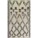 Hand-Knotted Moroccan Beni Ourain Berber Rug, 100% Natural Undyed Wool