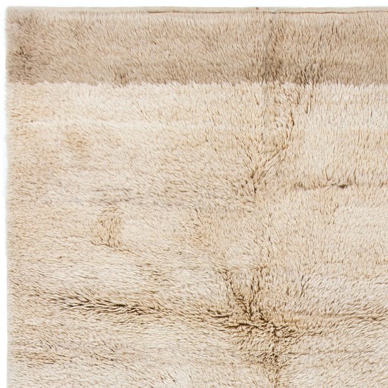 Hand Knotted Tulu Rug with Minimalist Design, Made-to-Order, Customizable