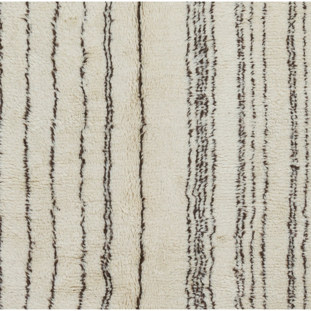 Contemporary Moroccan Rug Made of Natural Undyed Wool