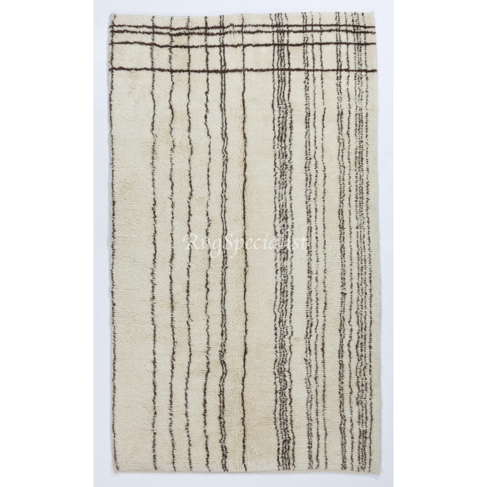 Contemporary Moroccan Rug Made of Natural Undyed Wool