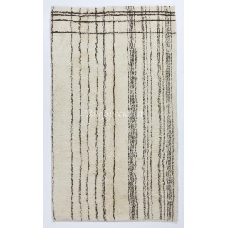 Contemporary Moroccan Rug Made of Natural Undyed Wool