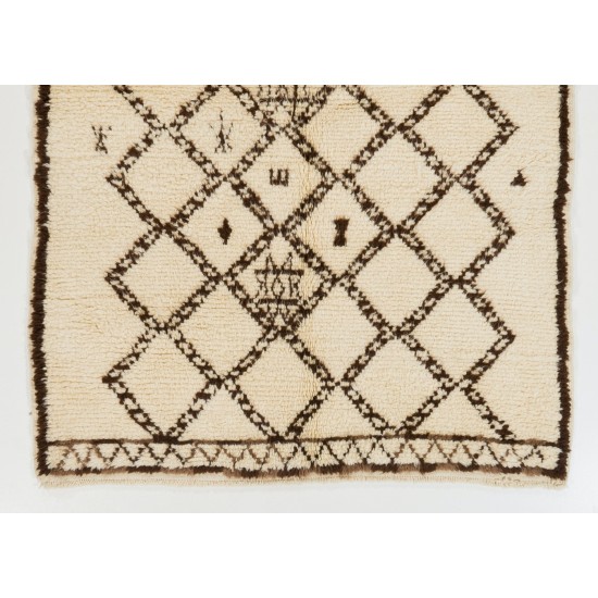 Boho Chic Moroccan Rug, 100% Natural Undyed Wool, Custom Options Available