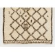 Boho Chic Moroccan Rug, 100% Natural Undyed Wool, Custom Options Available