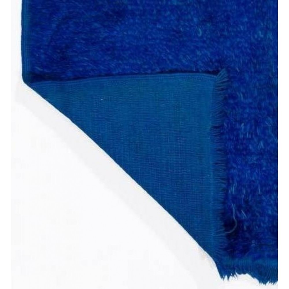 Solid Indigo Blue Color Hand-knotted Tulu Rug, 100% Wool. Custom Options Available