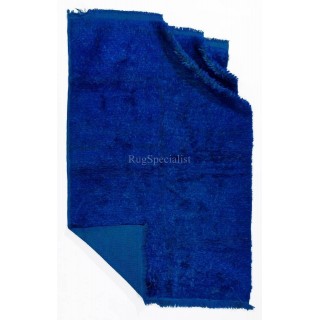 Solid Indigo Blue Color Hand-knotted Tulu Rug, 100% Wool. Custom Options Available