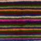 Colorful Vintage Hand-Knotted Turkish Tulu Rug with Horizontal Striped Design, 100% Wool Colorful Vintage Hand-Knotted Turkish Tulu Rug with Horizontal Striped Design, 100% Wool
