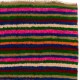 Colorful Vintage Hand-Knotted Turkish Tulu Rug with Horizontal Striped Design, 100% Wool Colorful Vintage Hand-Knotted Turkish Tulu Rug with Horizontal Striped Design, 100% Wool