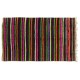 Colorful Vintage Tulu Rug with Striped Design, Soft Wool Pile