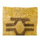 Vintage Shag Pile Mohair Wool Tulu Anatolian Rug in Saffron Yellow