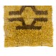 Vintage Shag Pile Mohair Wool Tulu Anatolian Rug in Saffron Yellow