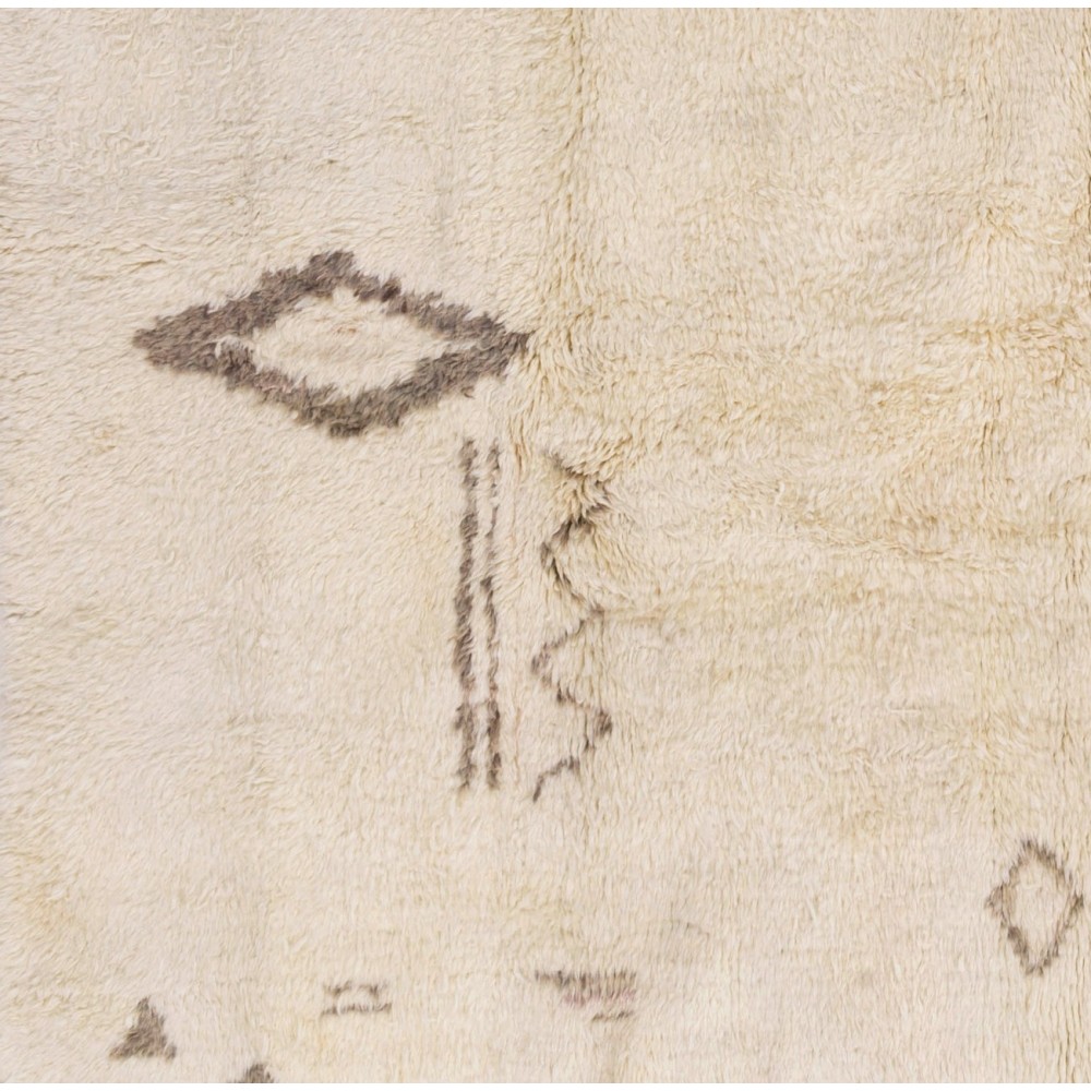 Modern Handmade Tulu Rug, 100% Natural Undyed Wool, Custom Options Available