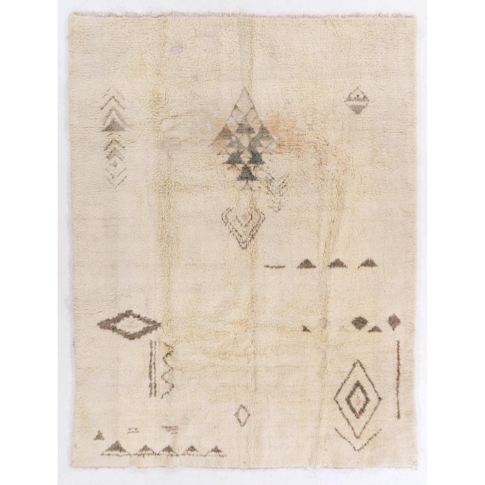 Modern Handmade Tulu Rug, 100% Natural Undyed Wool, Custom Options Available