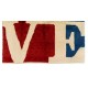 Valentines Day Rug. Modern Pop Art 'LOVE' Carpet. 100% Wool. Valentines Gifts
