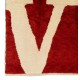 Valentines Day Rug. Modern Pop Art 'LOVE' Carpet. 100% Wool. Valentines Gifts
