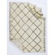 Moroccan Rug Made of Natural Ivory and Brown Wool
