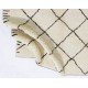 Moroccan Rug Made of Natural Ivory and Brown Wool