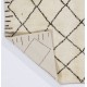 Moroccan Rug Made of Natural Ivory and Brown Wool