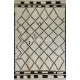 Moroccan Rug Made of Natural Undyed Wool, Diamond Design Tulu Carpet