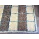 Contemporary Handmade Checkerboard Design Tulu Rug. 100% Wool. Beige, Brown and Blue Colors. Custom Options Available