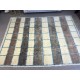 Contemporary Handmade Checkerboard Design Tulu Rug. 100% Wool. Beige, Brown and Blue Colors. Custom Options Available