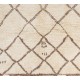 New Beni Ourain Moroccan Rug Made of Natural Ivory and Brown Wool, Custom Options Available