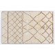 New Beni Ourain Moroccan Rug Made of Natural Ivory and Brown Wool, Custom Options Available