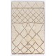 New Beni Ourain Moroccan Rug Made of Natural Ivory and Brown Wool, Custom Options Available