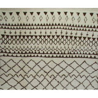 Contemporary Handmade Moroccan Rug Made of Natural Undyed Wool