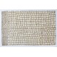 Custom Modern Moroccan Berber Rug Made of Natural Ivory & Brown Wool, Contemporary Beni Ourain Hand-Knotted Shaggy Carpet