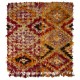 One-of-a-Kind Happy and Hippie Vintage Turkish Tulu Rug