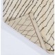 Contemporary Moroccan Rug Made of Natural Cream and Brown Wool