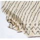 Contemporary Moroccan Rug Made of Natural Cream and Brown Wool