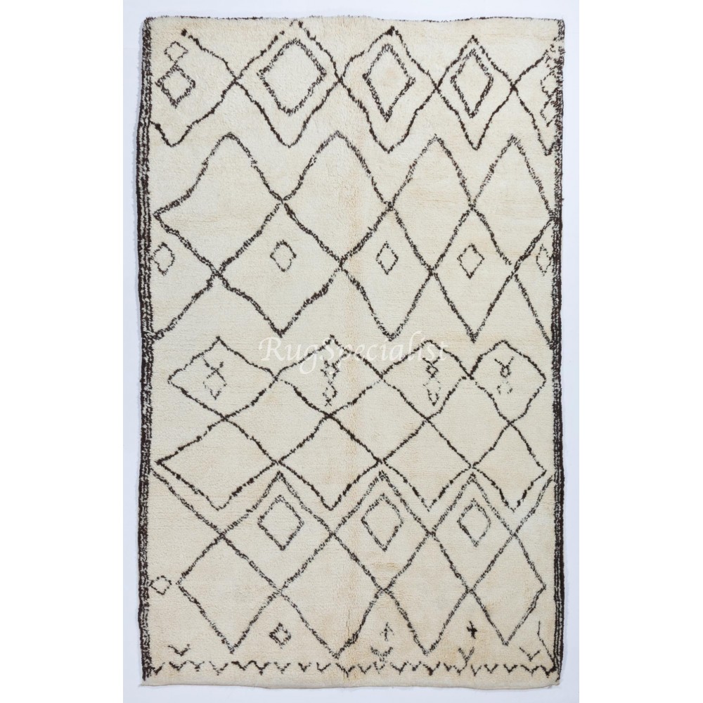 Moroccan Beni Ourain Berber Rug Made of Natural Undyed Wool