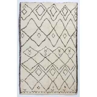 Moroccan Beni Ourain Berber Rug Made of Natural Undyed Wool
