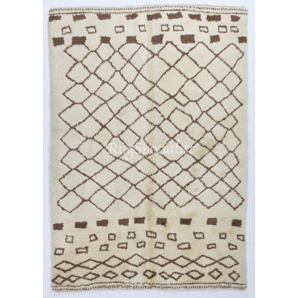 Handmade Moroccan Rug made of Natural Undyed Wool