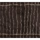 Modern Moroccan Berber Hand-knotted Wool Rug in Dark Brown, Cream. Custom Ops.