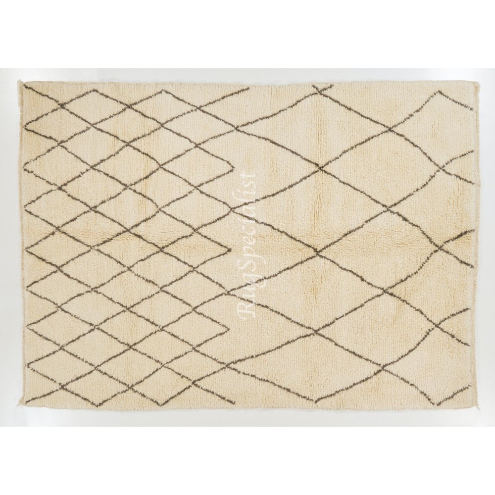 Contemporary Moroccan Tulu Rug Made of %100 Natural Undyed Wool