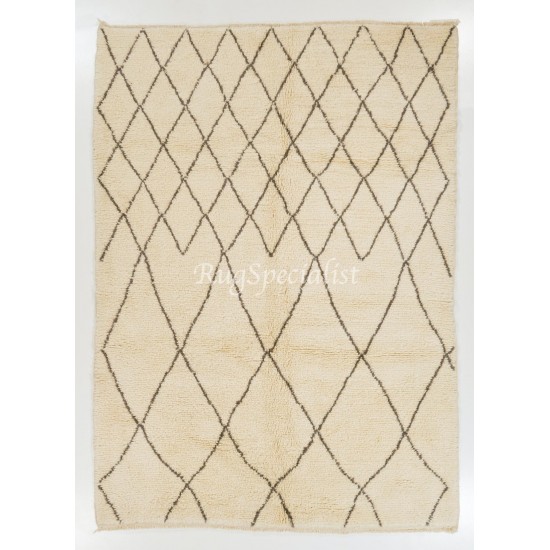 Contemporary Moroccan Tulu Rug Made of %100 Natural Undyed Wool
