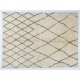 Contemporary Moroccan Rug Made of Natural Wool, Diamond Design Tulu Carpet