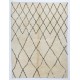 Contemporary Moroccan Rug Made of Natural Wool, Diamond Design Tulu Carpet