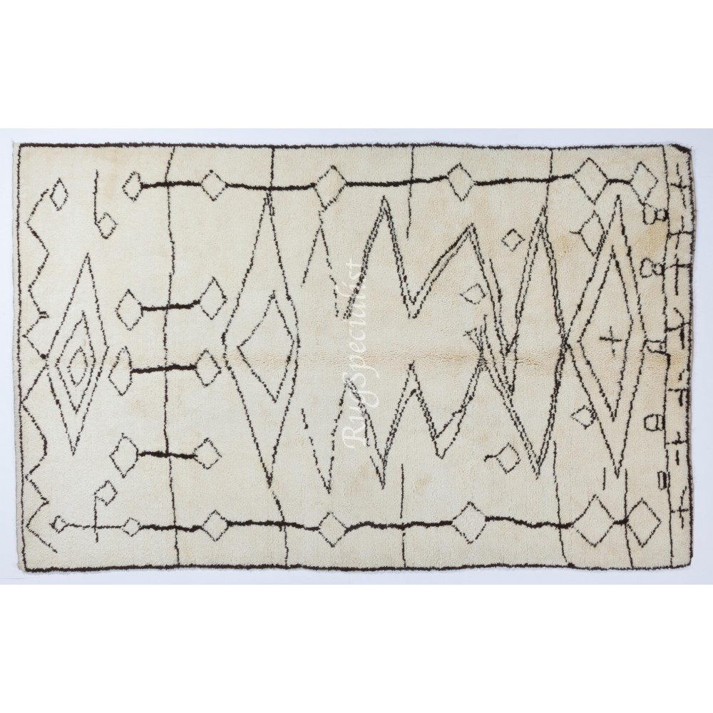 Moroccan Berber Rug Made of Natural Undyed Wool