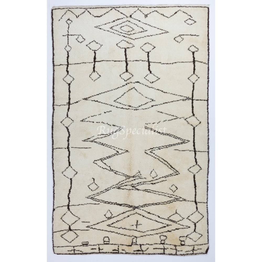 Moroccan Berber Rug Made of Natural Undyed Wool