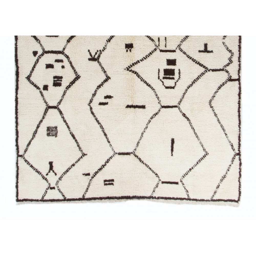 Contemporary Moroccan Berber Azilal Style Tulu Rug, All Natural Wool