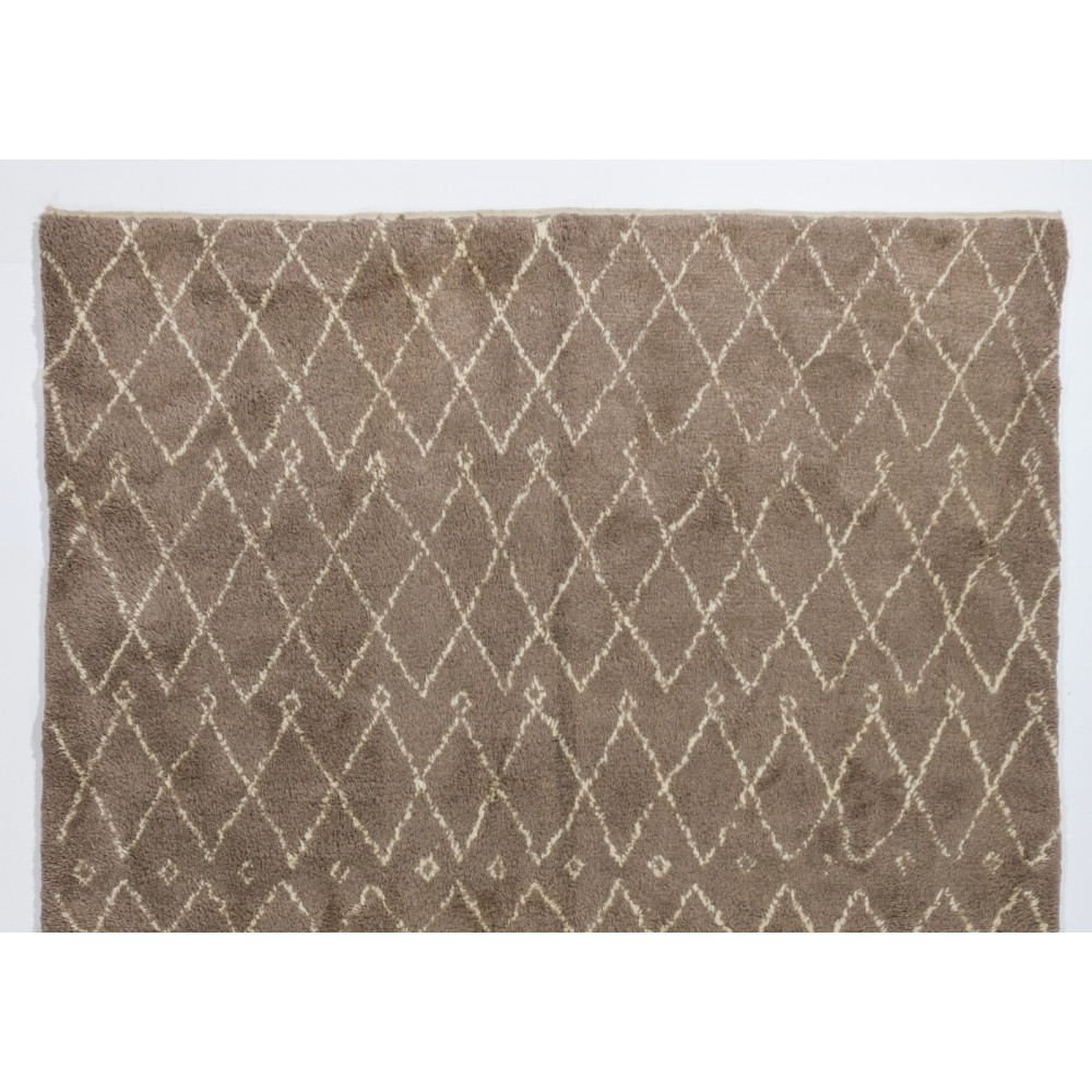 Handmade Moroccan Rug in Natural Latte and Ivory Colors