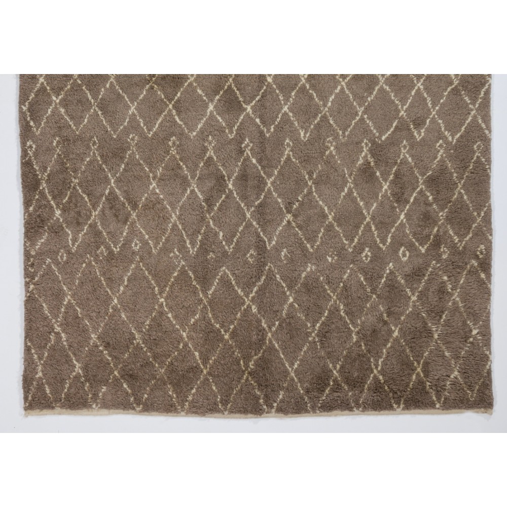 Handmade Moroccan Rug in Natural Latte and Ivory Colors