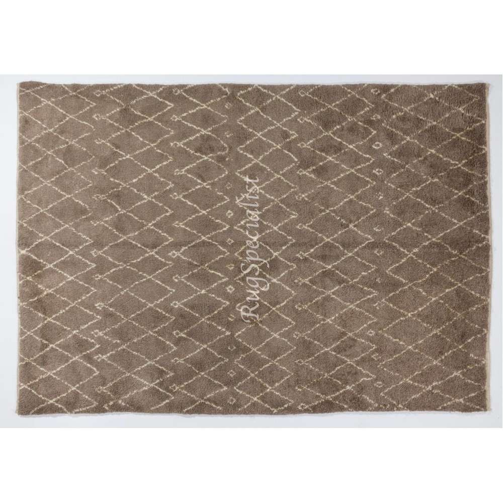 Handmade Moroccan Rug in Natural Latte and Ivory Colors