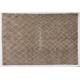 Contemporary Moroccan Rug Made of Natural Mocha Brown Wool