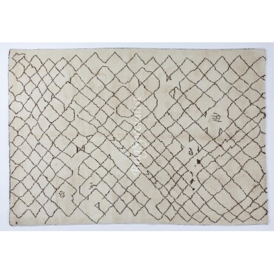 Contemporary Moroccan Rug made of Natural Undyed Wool