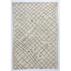 Contemporary Moroccan Rug made of Natural Undyed Wool