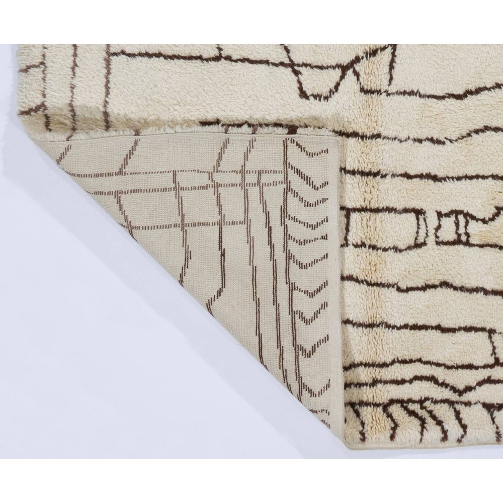 Contemporary Moroccan Beni Ourain Rug Made Of Un-dyed Natural Wool